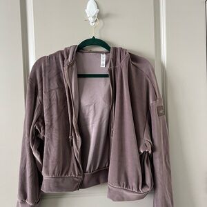 ALO Yoga Brown Velour Sweat Shirt